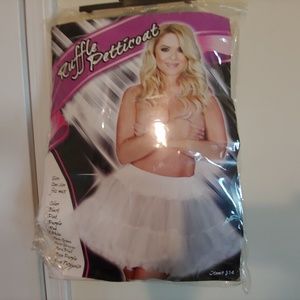 White ruffled petticoat